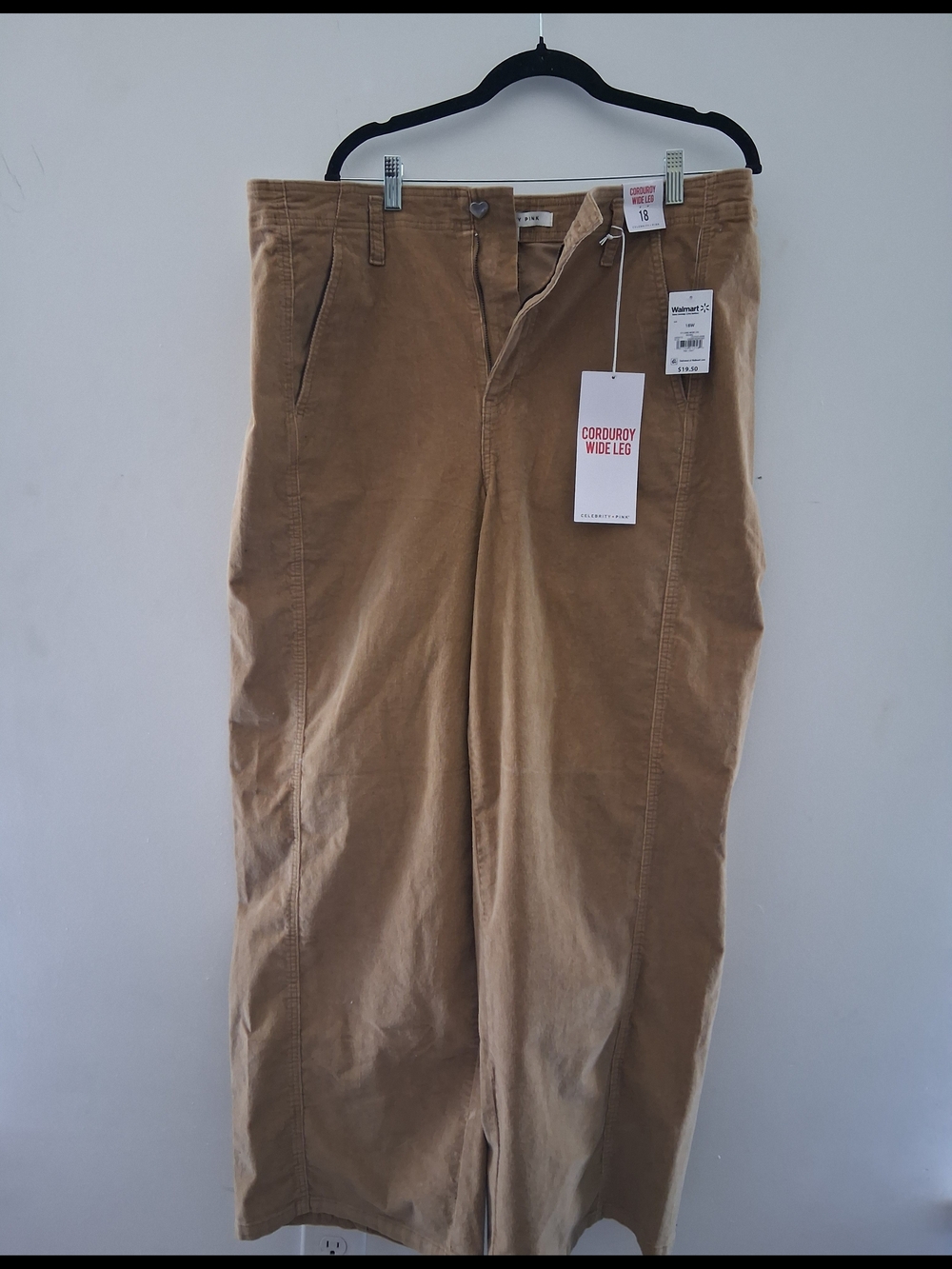 Celebrity Pink Corduroy Wide Leg Pants - Tan